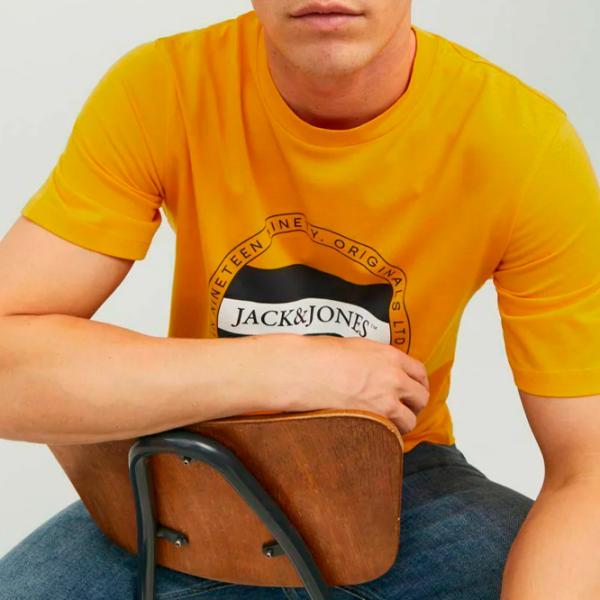 Tricou pentru bărbați Jack & Jones JORCODYY TEE SS CREW NECK 100% bumbac/ Orange photo 5