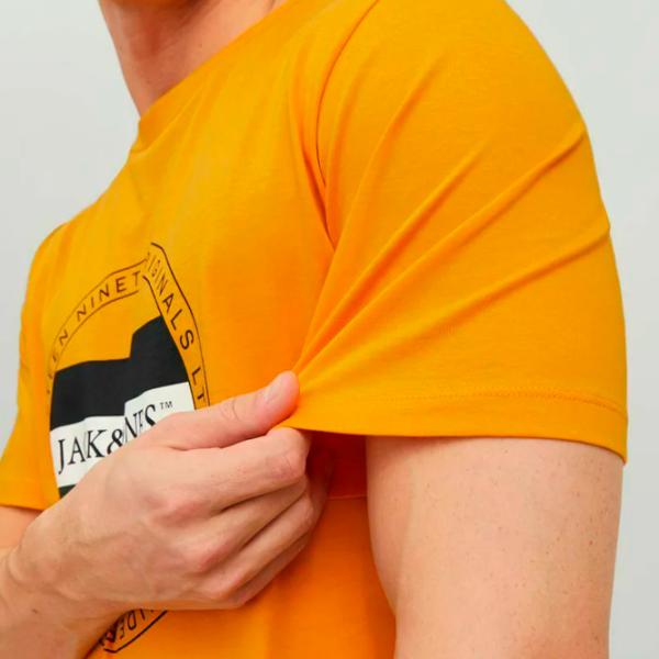 Tricou pentru bărbați Jack & Jones JORCODYY TEE SS CREW NECK 100% bumbac/ Orange photo 6