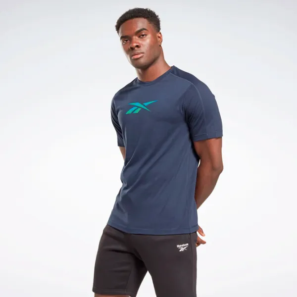 Tricou pentru bărbați Reebok TRAIN SPEEDWICK 35% bumbac/ Navy photo 2