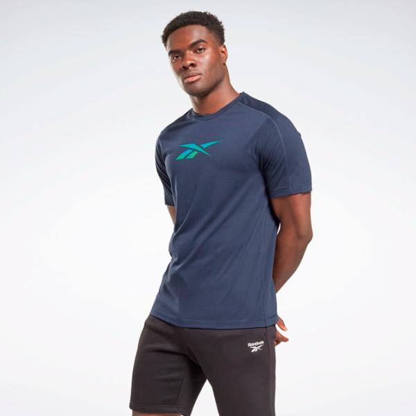 Tricou pentru bărbați Reebok TRAIN SPEEDWICK 35% bumbac/ Navy photo 2