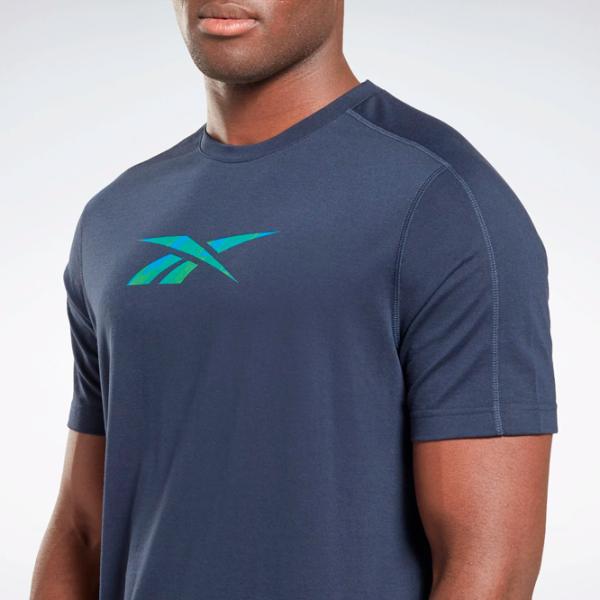Tricou pentru bărbați Reebok TRAIN SPEEDWICK 35% bumbac/ Navy photo 4