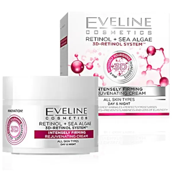 Cremă pentru față Eveline Cosmetics Retinol+Algele marine Toate tipurile/ 50 ml photo 1