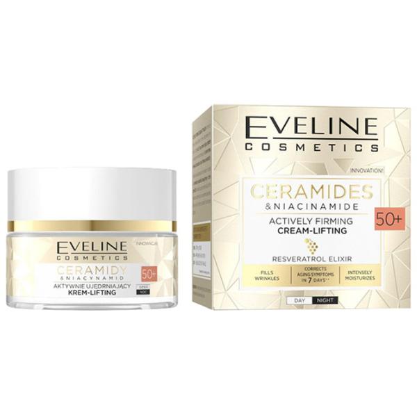 Cremă pentru față Eveline Cosmetics Ceramides & Niacinamide Toate tipurile/ 50 ml photo 1 Cremă pentru față Eveline Cosmetics Ceramides & Niacinamide Toate tipurile/ 50 ml photo 1