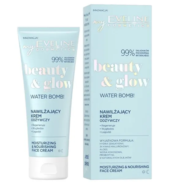Cremă pentru față Eveline Cosmetics Beauty & Glow Toate tipurile/ 75 ml photo 1 Cremă pentru față Eveline Cosmetics Beauty & Glow Toate tipurile/ 75 ml photo 1