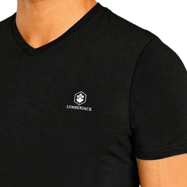 Tricou pentru bărbați Lumberjack M-CT106 BSC V NK T-SH 100% bumbac/ Black photo 3