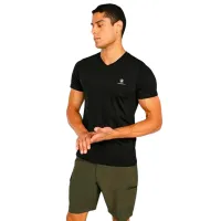 Tricou pentru bărbați Lumberjack M-CT106 BSC V NK T-SH 100% bumbac/ Black