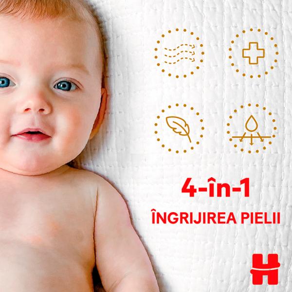 Подгузники для детей Huggies Extra Care JumboPack 2 3 - 6 кг / 58 шт. photo 3