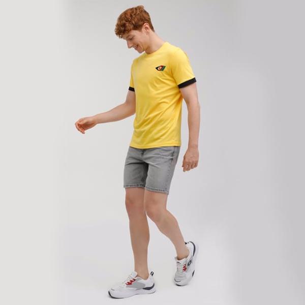 Tricou pentru bărbați Lotto ALFONSO T-SHIRT 2FX 100% bumbac/ Yellow photo 4