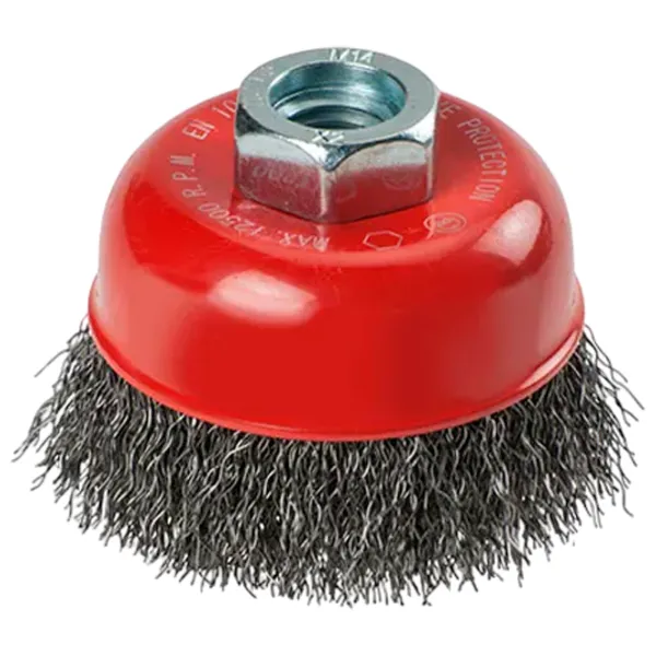 Perie cupă din sârmă ondulată KWB K719110 100 mm photo 1