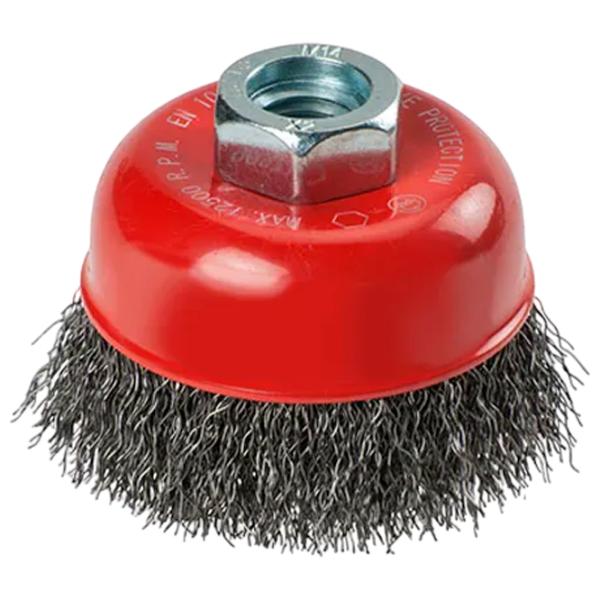 Perie cupă din sârmă ondulată KWB K719110 100 mm photo 1