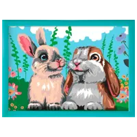 Картина по номерам As Kids Милые кролики 1038-41011 Горизонтальная