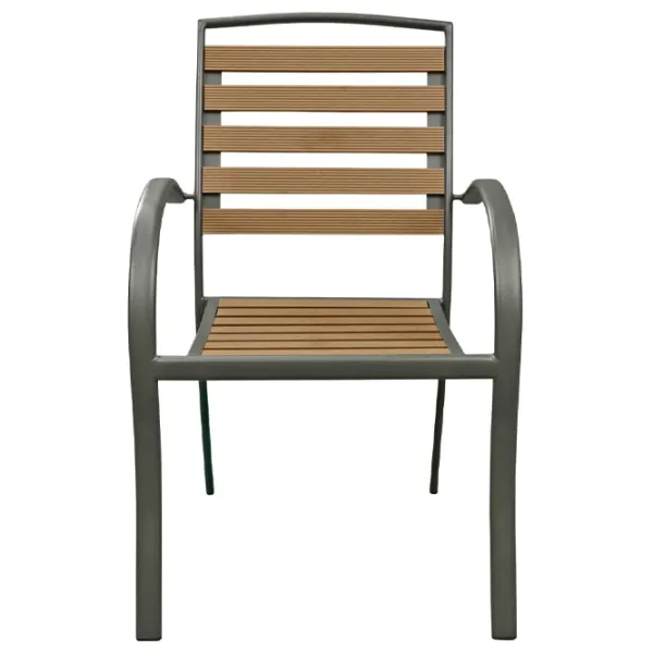 Scaun de grădină DecoPrim Coral Metal/ Lemn/ Brown Black photo 1