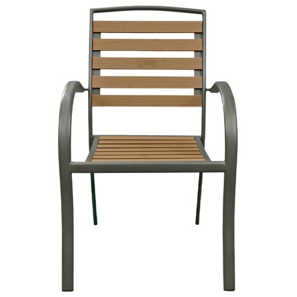 Scaun de grădină DecoPrim Coral Metal/ Lemn/ Brown Black photo 1