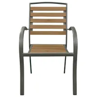 Scaun de grădină DecoPrim Coral Metal/ Lemn/ Brown Black