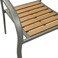 Садовый стул DecoPrim Coral Металл/ Дерево/ Коричневый Черный photo 4