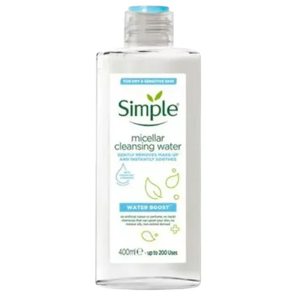 Лосьон для снятия макияжа с глаз Simple Повышение уровня воды Мицеллярная вода/ 400 мл photo 1