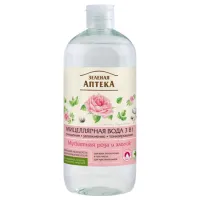 Loțiune demachiantă pentru ochi ЗЕЛЁНАЯ АПТЕКА Trandafir muscat si bumbac Apă micelară/ 500 ml