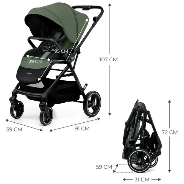 Детская коляска KinderKraft Yoxy Mystic KSYOXI00GRE0000/ Зелёный photo 5