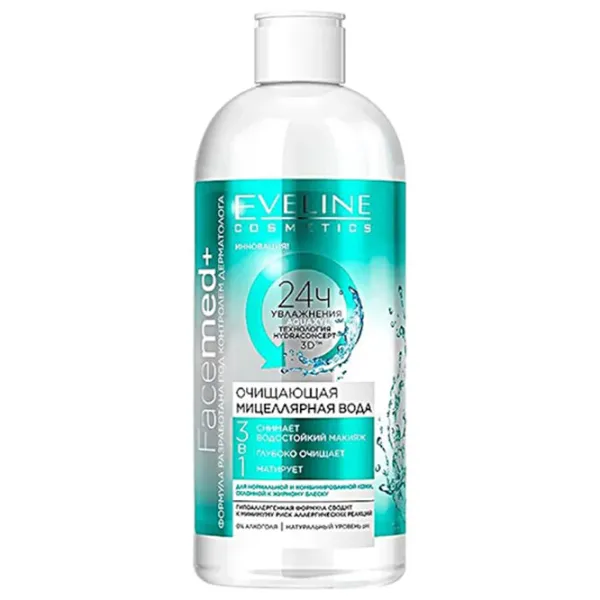 Лосьон для снятия макияжа с глаз Eveline Cosmetics Facemed+ Мицеллярная вода/ 400 мл photo 1