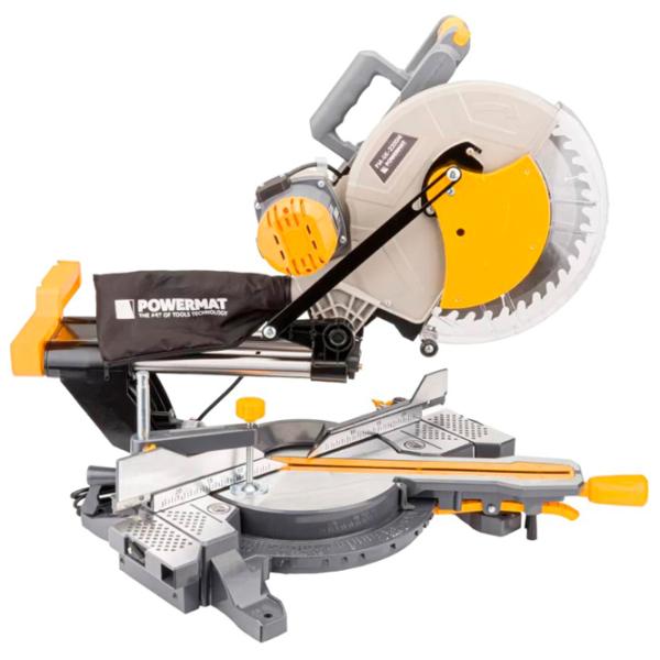Fierăstrău pentru tăieri înclinate Powermat PM-UK-2200M 305 mm/ Gray photo 2