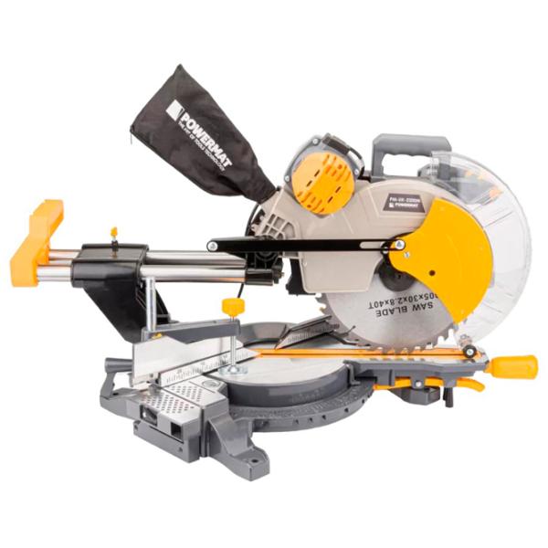 Fierăstrău pentru tăieri înclinate Powermat PM-UK-2200M 305 mm/ Gray photo 7