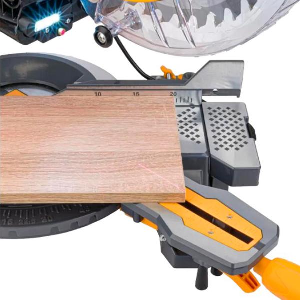 Fierăstrău pentru tăieri înclinate Powermat PM-UK-2200M 305 mm/ Gray photo 10