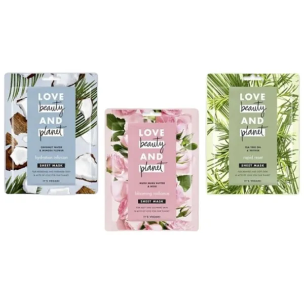 Mască pentru față Love Beauty and Planet Sheet Mask Mască/ Toate tipurile photo 2 Mască pentru față Love Beauty and Planet Sheet Mask Mască/ Toate tipurile photo 2
