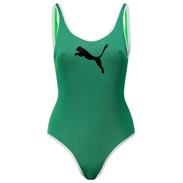 Costum de baie pentru femei Puma Swim Women Contour Rib Swimsuit 1P M/ Green photo 1 Costum de baie pentru femei Puma Swim Women Contour Rib Swimsuit 1P M/ Green photo 1