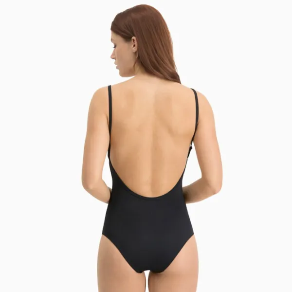 Купальник для женщин Puma Swim Women V-Neck Crossback Swimsuit 1P L/ Black photo 3