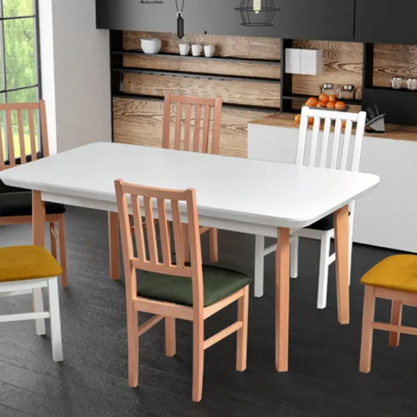 Кухонный стол раскладной Drewmix Oslo 7 МДФ/ Белый photo 2 Кухонный стол раскладной Drewmix Oslo 7 МДФ/ Белый photo 2