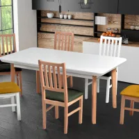 Masă de bucătărie extensibilă Drewmix Oslo 7 MDF/ White photo 2