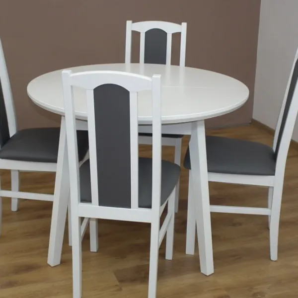 Masă de bucătărie extensibilă Drewmix OSLO 4 MDF/ White photo 2 Masă de bucătărie extensibilă Drewmix OSLO 4 MDF/ White photo 2