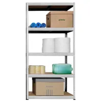 Etajeră SDGroup 5708674 200 x 360 x 50 cm/ Metal/ Gray