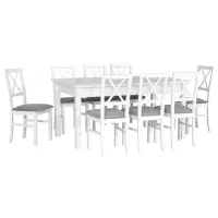 Кухонный стол раскладной Drewmix MODENA 2XL ДСП/ Белый