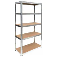 Etajeră TopEshop G9030 180 x 90 x 30 cm/ Metal/ Silver