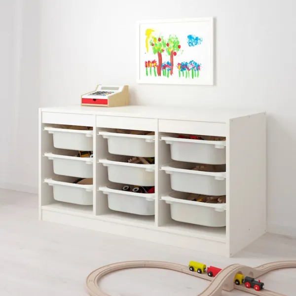 Etajeră cu containere Ikea Trofast 56 x 99 x 44 cm/ Lemn/ White photo 2 Etajeră cu containere Ikea Trofast 56 x 99 x 44 cm/ Lemn/ White photo 2