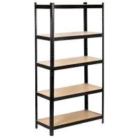 Стеллаж FunFit Home&Office 150см x 75см x 30см cm/ Металл/ Black