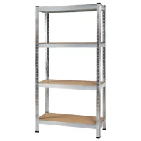 Стеллаж Malatec 2720 150см x 75см x 30см cm/ Металл/ Silver