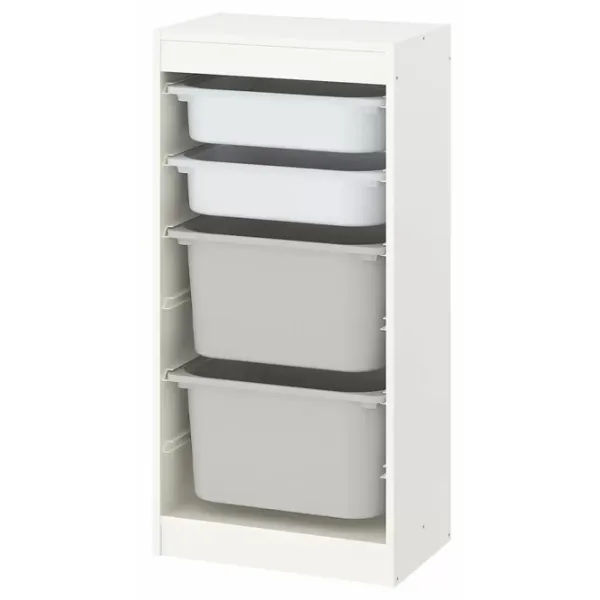 Etajeră cu containere Ikea Trofast 94 x 46 x 30 cm/ PAL/ White photo 1