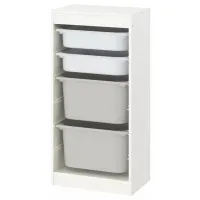 Стеллаж с контейнерами Ikea Trofast 94см x 46см x 30см cm/ ЛДСП/ White