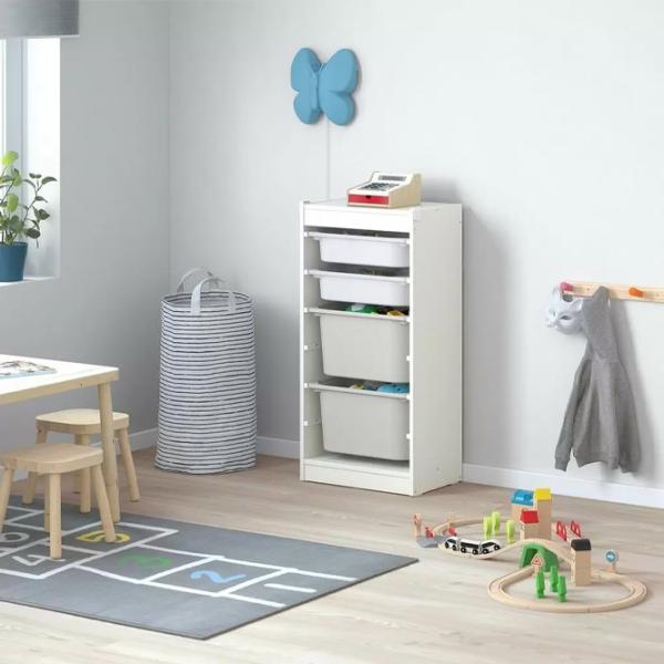 Etajeră cu containere Ikea Trofast 94 x 46 x 30 cm/ PAL/ White photo 2