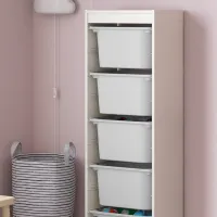 Стеллаж с контейнерами Ikea Trofast 145см x 46см x 30см cm/ ЛДСП/ White photo 2