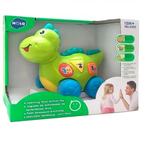 Jucărie de împins și tras Hola Toys Animals OP HT 6105 1+/ Green photo 5