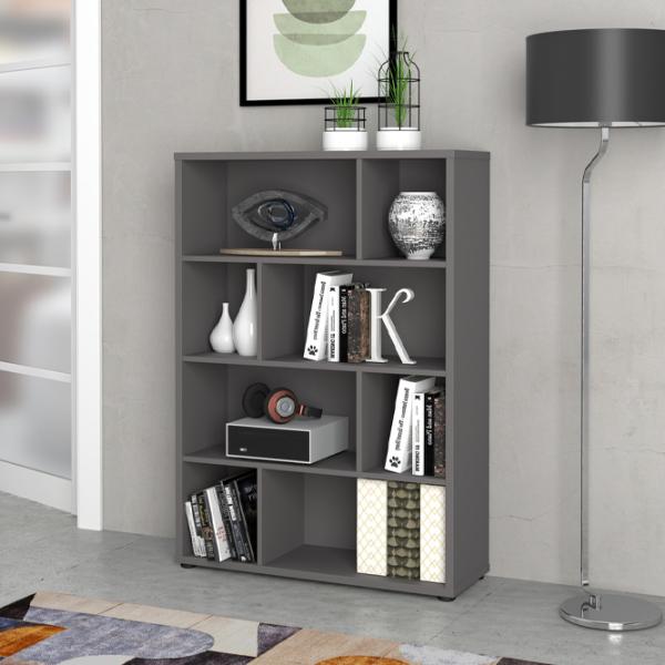 Стеллаж Fortuna Claritudo 121.5см x 84.5см x 29.1см cm/ ЛДСП/ Серый photo 2