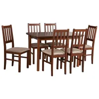 Кухонный стол раскладной Drewmix MAX 4 S МДФ/ Коричневый