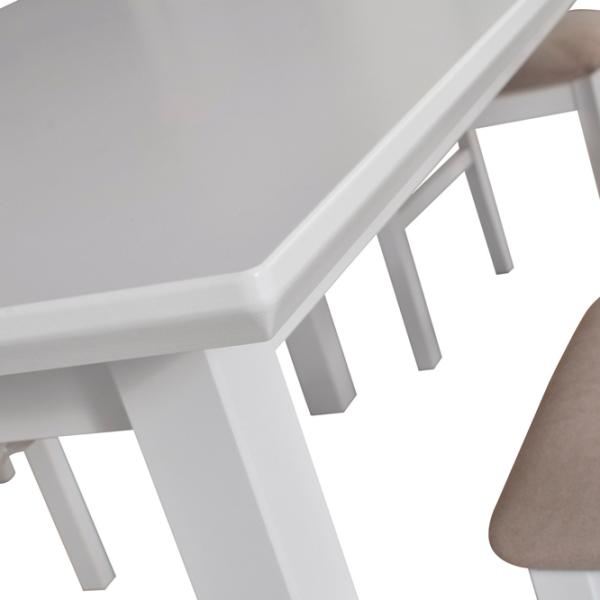 Masă de bucătărie extensibilă Drewmix WENUS 5 LS MDF/ White photo 3 Masă de bucătărie extensibilă Drewmix WENUS 5 LS MDF/ White photo 3