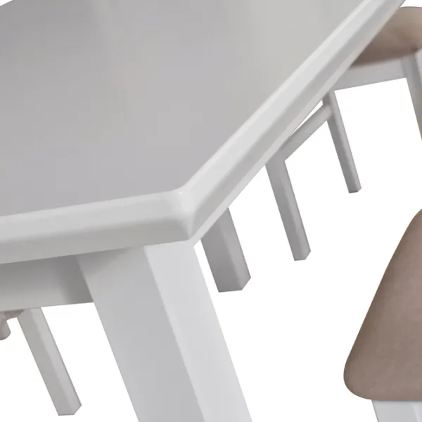 Masă de bucătărie extensibilă Drewmix WENUS 5 S MDF/ White photo 2 Masă de bucătărie extensibilă Drewmix WENUS 5 S MDF/ White photo 2