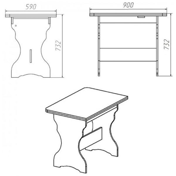 Masă de bucătărie extensibilă KompaniT КС- 3 PAL/ Stejar Sonoma photo 2 Masă de bucătărie extensibilă KompaniT КС- 3 PAL/ Stejar Sonoma photo 2