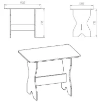 Masă de bucătărie extensibilă KompaniT КС- 1 PAL/ Wenge photo 2