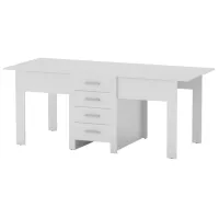 Кухонный стол KompaniT книжка-3 Дерево/ White